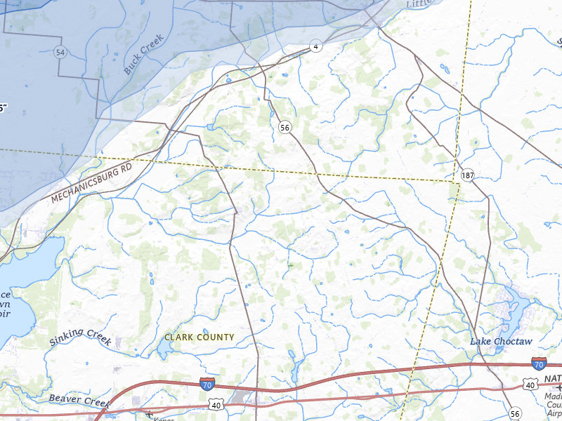 NEXRAD radar-signature map of the hail storm over Mechanicsburg, OH on May 16, 2026