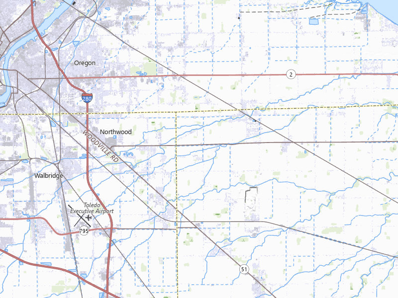 Radar-estimated hail-size map of the storm over Millbury, OH on Mar 26, 2026