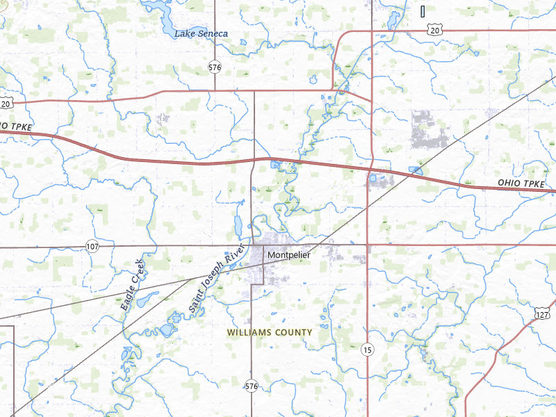 Radar-estimated hail-size map of the storm over Montpelier, OH on Mar 26, 2026