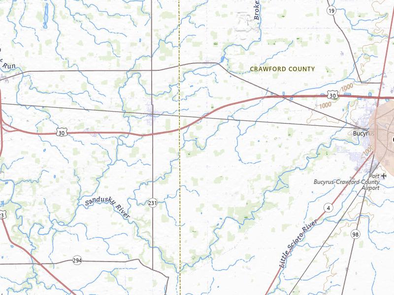 Radar-estimated hail-size map of the storm over Nevada, OH on Mar 22, 2026