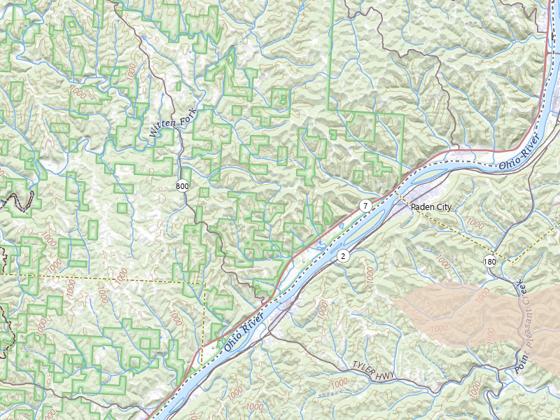 Radar-estimated hail-size map of the storm over New Matamoras, OH on May 13, 2026