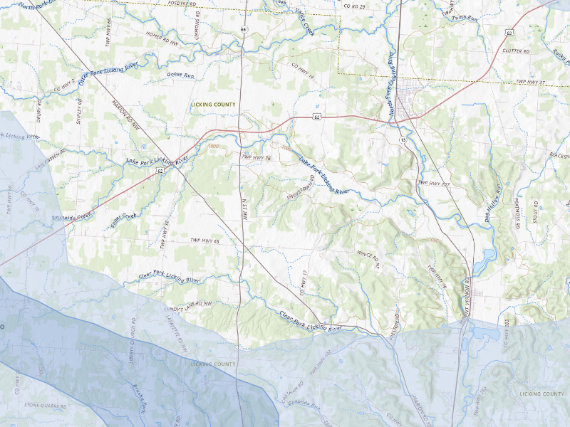 NEXRAD radar-signature map of the hail storm over Newark, OH on Aug 10, 2026