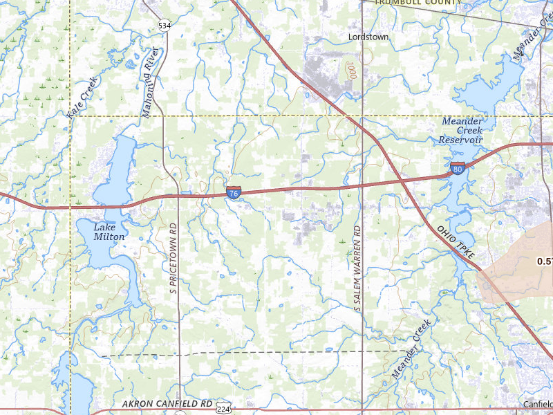 Radar-estimated hail-size map of the storm over North Jackson, OH on Mar 31, 2026