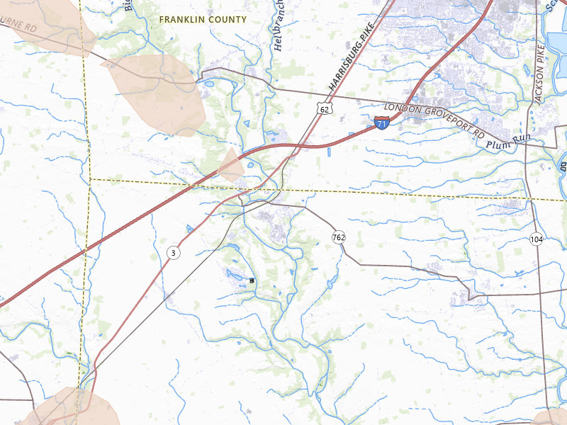 Radar-estimated hail-size map of the storm over Orient, OH on Jun 6, 2026
