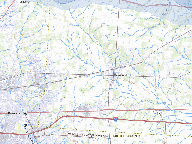 NEXRAD radar-signature map of the hail storm over Pataskala, OH on Jul 21, 2026