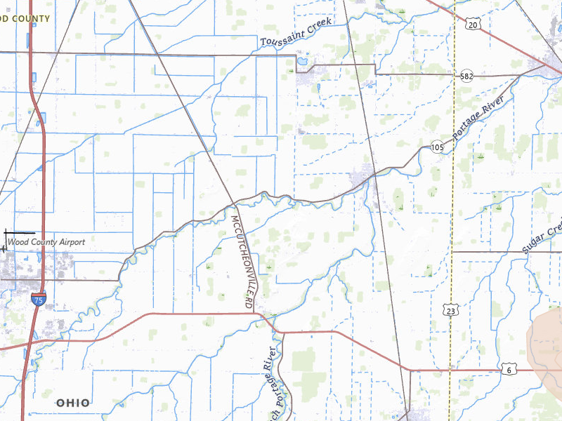 Radar-estimated hail-size map of the storm over Pemberville, OH on Jul 10, 2026