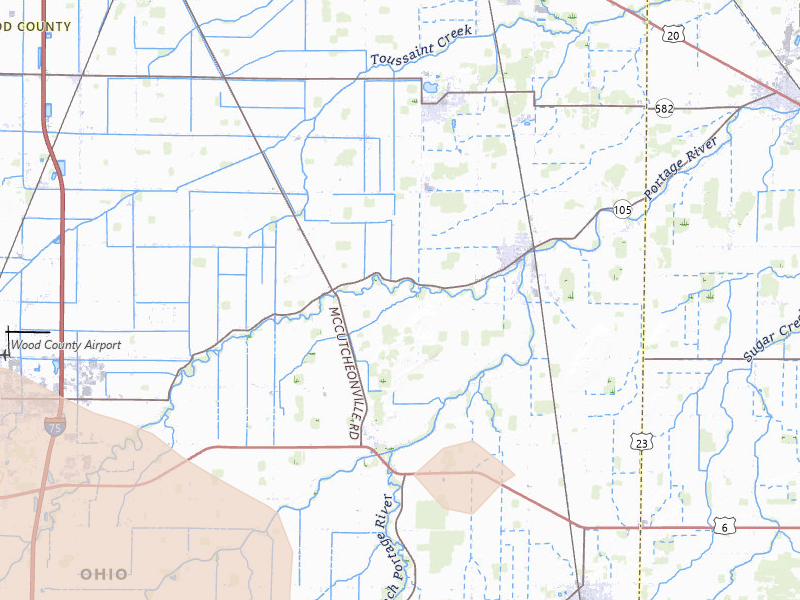 Radar-estimated hail-size map of the storm over Pemberville, OH on Aug 10, 2026