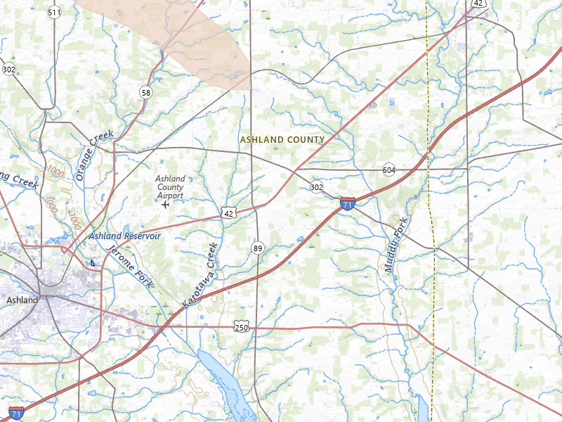 Radar-estimated hail-size map of the storm over Polk, OH on Jun 6, 2026