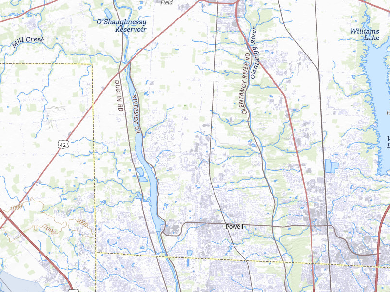 NEXRAD radar-signature map of the hail storm over Powell, OH on Aug 10, 2026