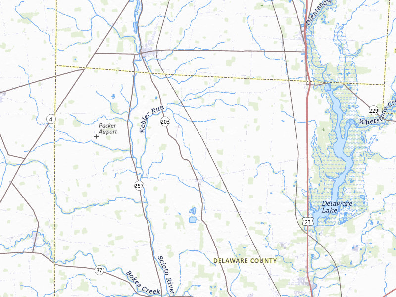 Radar-estimated hail-size map of the storm over Radnor, OH on Apr 22, 2026