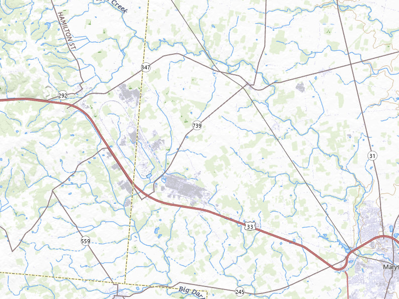 Radar-estimated hail-size map of the storm over Raymond, OH on Jul 21, 2026
