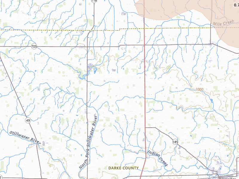 Radar-estimated hail-size map of the storm over Rossburg, OH on Mar 22, 2026