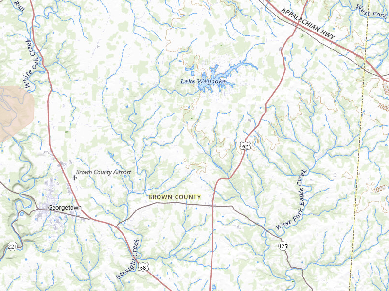 Radar-estimated hail-size map of the storm over Russellville, OH on Jul 21, 2026