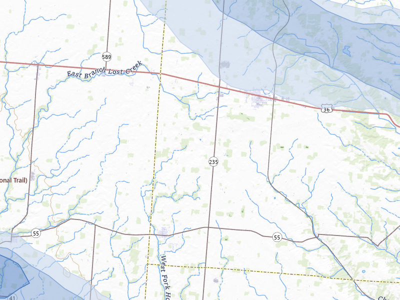 NEXRAD radar-signature map of the hail storm over Saint Paris, OH on Aug 11, 2026