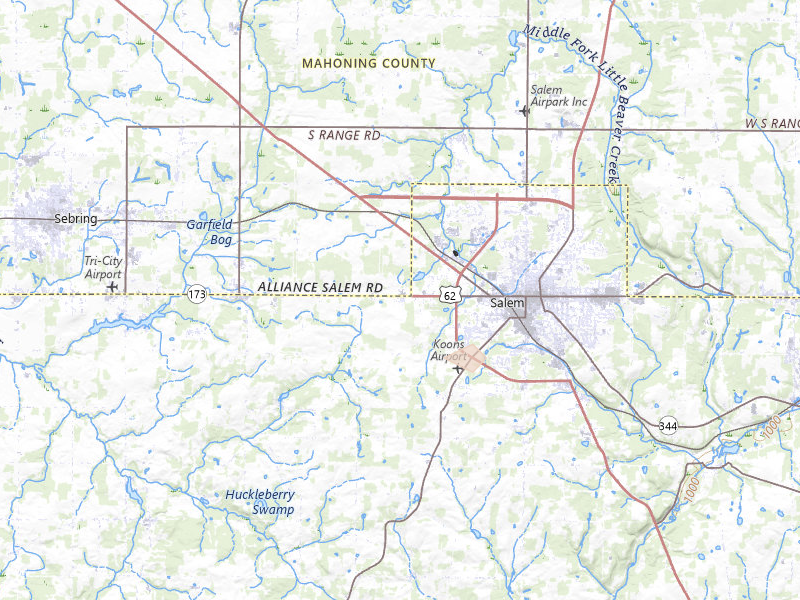 Radar-estimated hail-size map of the storm over Salem, OH on Jul 4, 2026