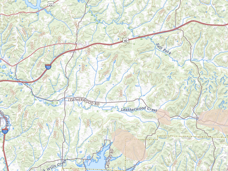 Radar-estimated hail-size map of the storm over Salesville, OH on Jul 21, 2026
