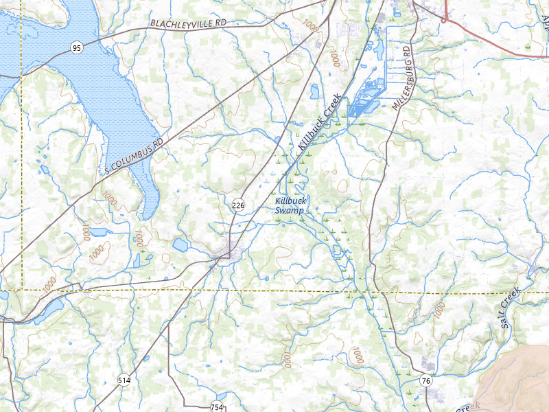 Radar-estimated hail-size map of the storm over Shreve, OH on Mar 26, 2026
