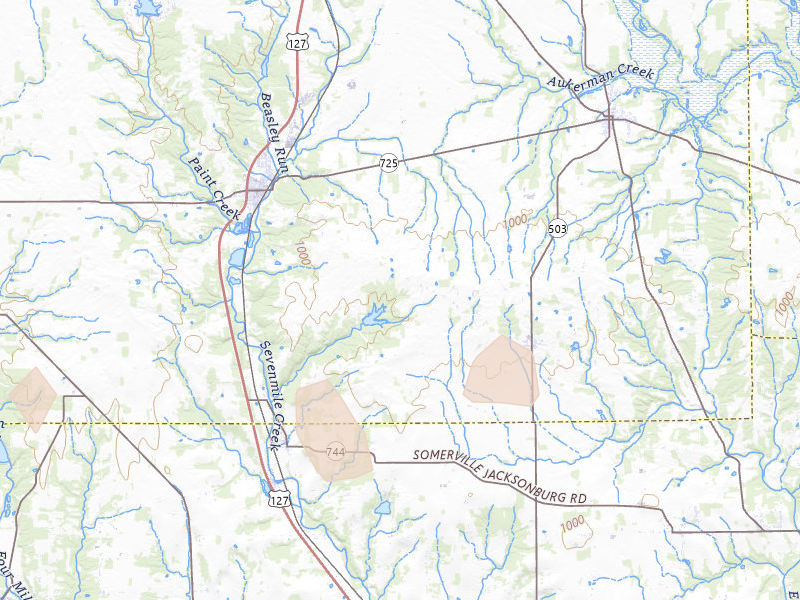 Radar-estimated hail-size map of the storm over Somerville, OH on Aug 11, 2026