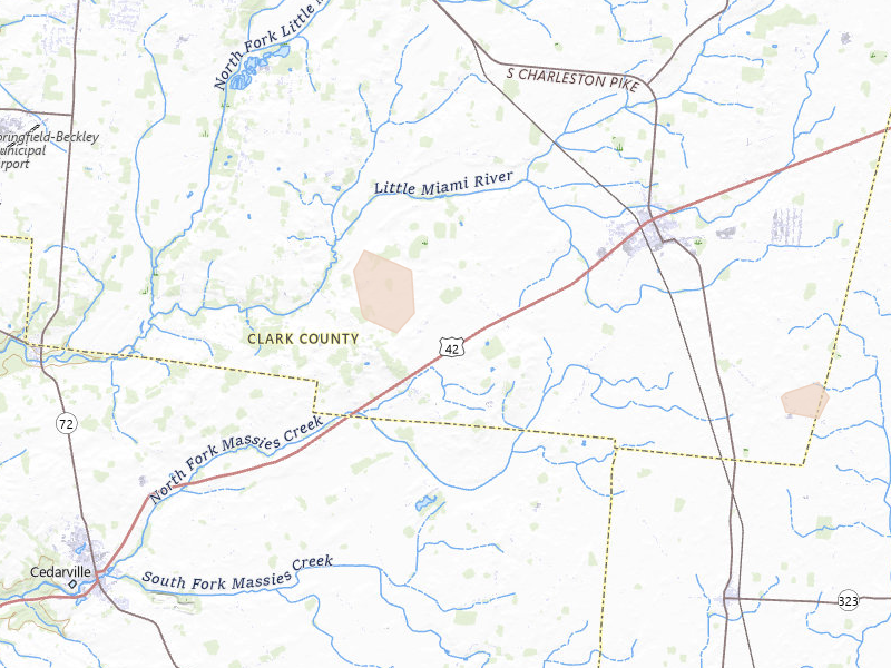 Radar-estimated hail-size map of the storm over South Charleston, OH on Aug 11, 2026