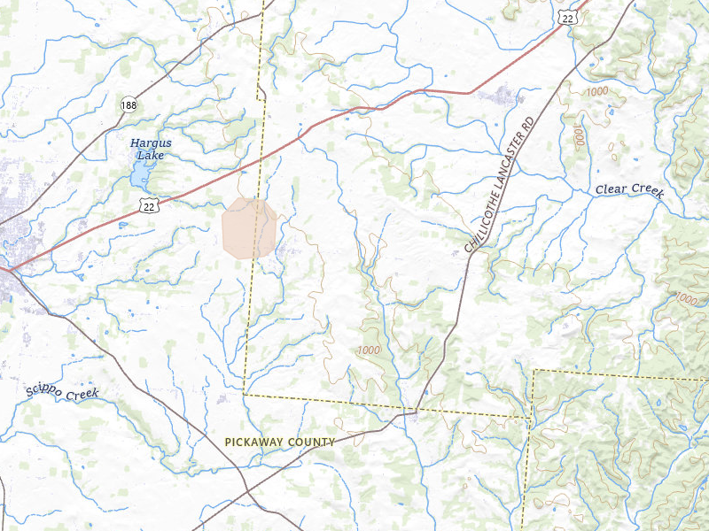 Radar-estimated hail-size map of the storm over Stoutsville, OH on Jun 6, 2026