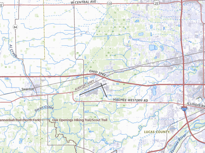 Radar-estimated hail-size map of the storm over Swanton, OH on Jul 20, 2026