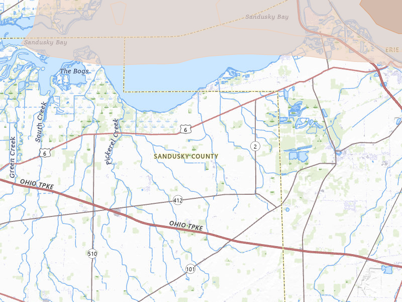 Radar-estimated hail-size map of the storm over Vickery, OH on Jul 20, 2026