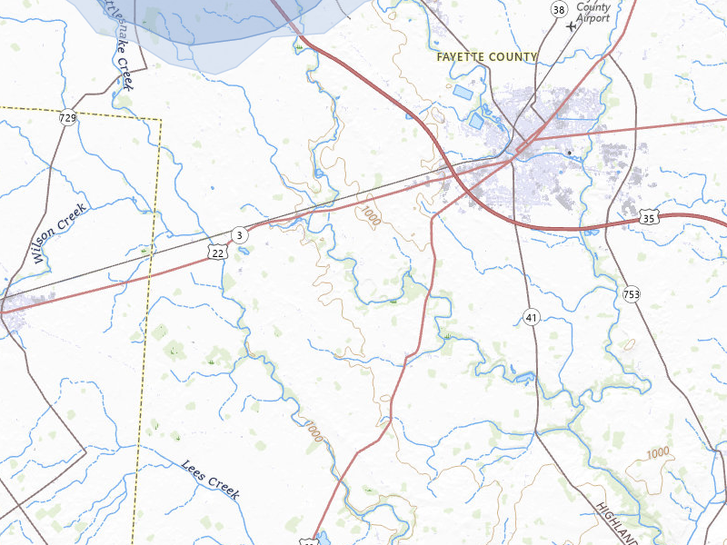 NEXRAD radar-signature map of the hail storm over Washington Court House, OH on Aug 8, 2026