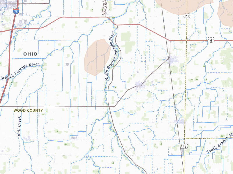 Radar-estimated hail-size map of the storm over Wayne, OH on Jul 3, 2026