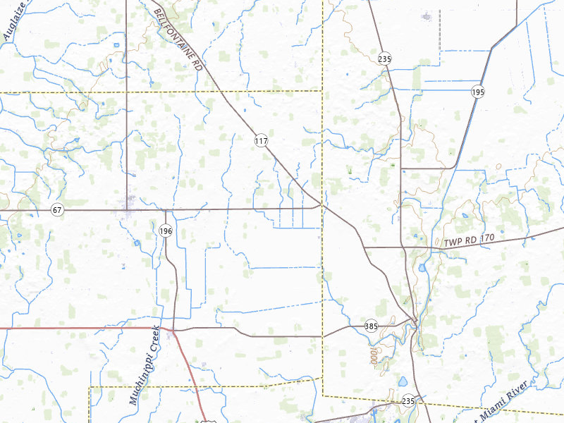 Radar-estimated hail-size map of the storm over Waynesfield, OH on Mar 22, 2026