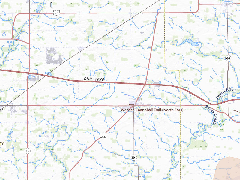 Radar-estimated hail-size map of the storm over West Unity, OH on Mar 26, 2026