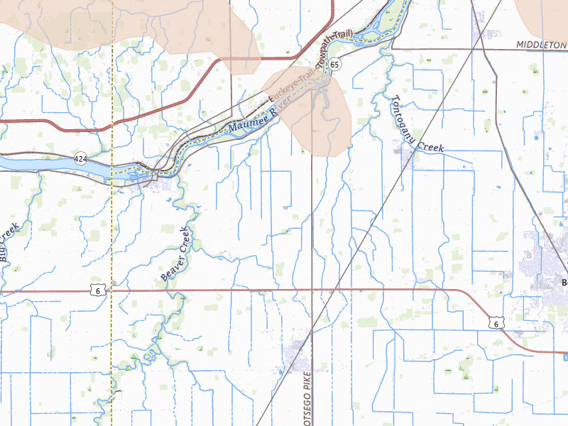 Radar-estimated hail-size map of the storm over Weston, OH