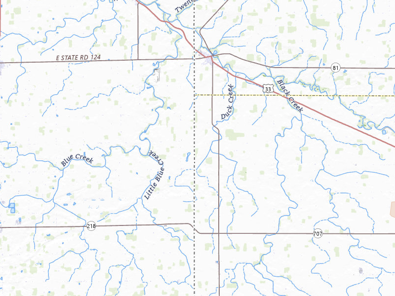 Radar-estimated hail-size map of the storm over Willshire, OH on Mar 22, 2026