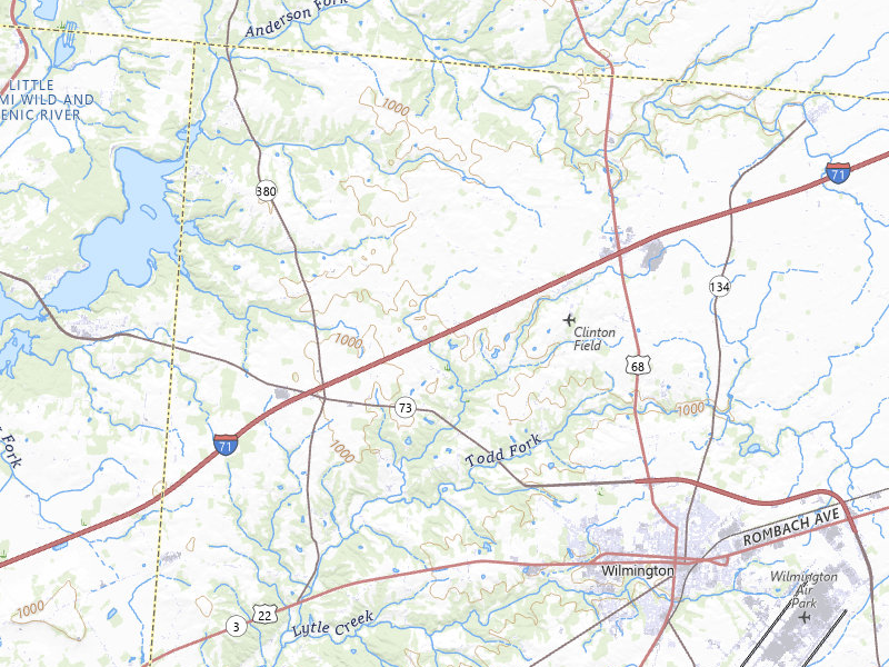 NEXRAD radar-signature map of the hail storm over Wilmington, OH on Apr 1, 2026