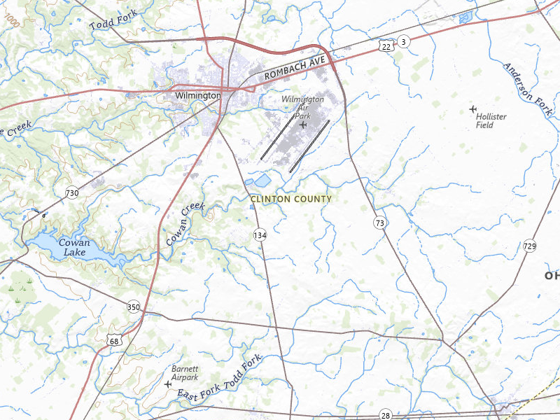 NEXRAD radar-signature map of the hail storm over Wilmington, OH on Aug 11, 2026