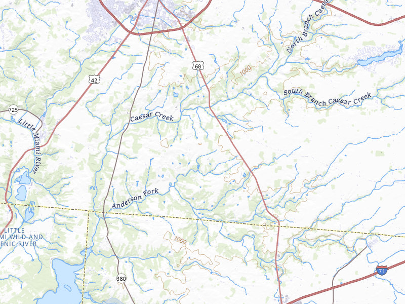 NEXRAD radar-signature map of the hail over Xenia, OH