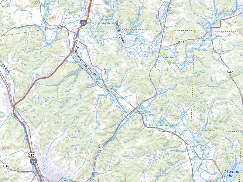NEXRAD radar-signature map of the hail over Zoar, OH
