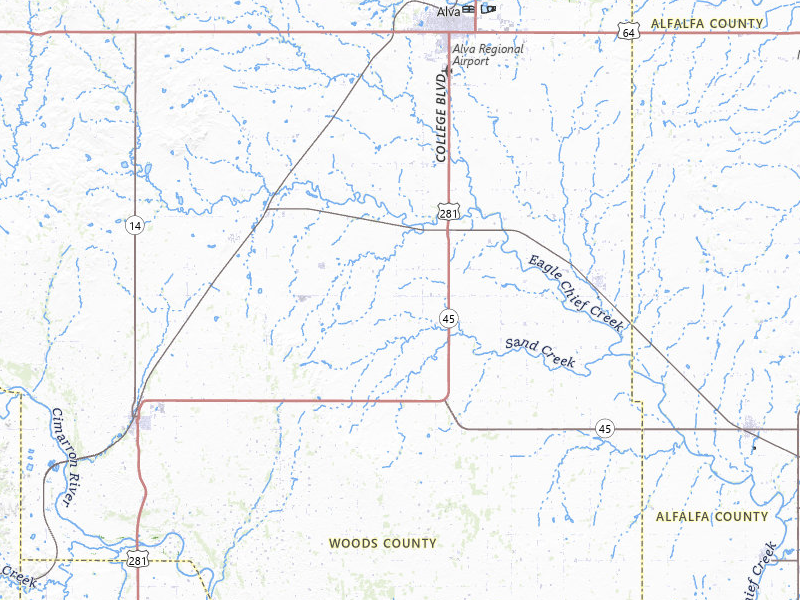 Radar-estimated hail-size map of the storm over Alva, OK on May 9, 2026