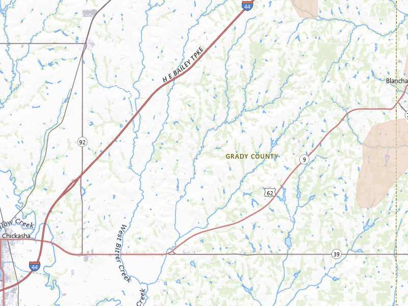 Radar-estimated hail-size map of the storm over Amber, OK on Jul 4, 2026