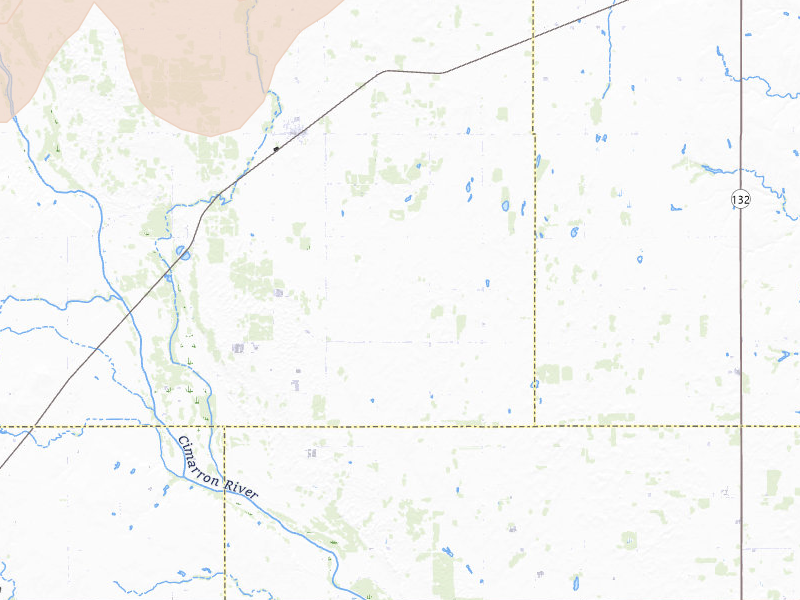 Radar-estimated hail-size map of the storm over Ames, OK on Jun 12, 2026