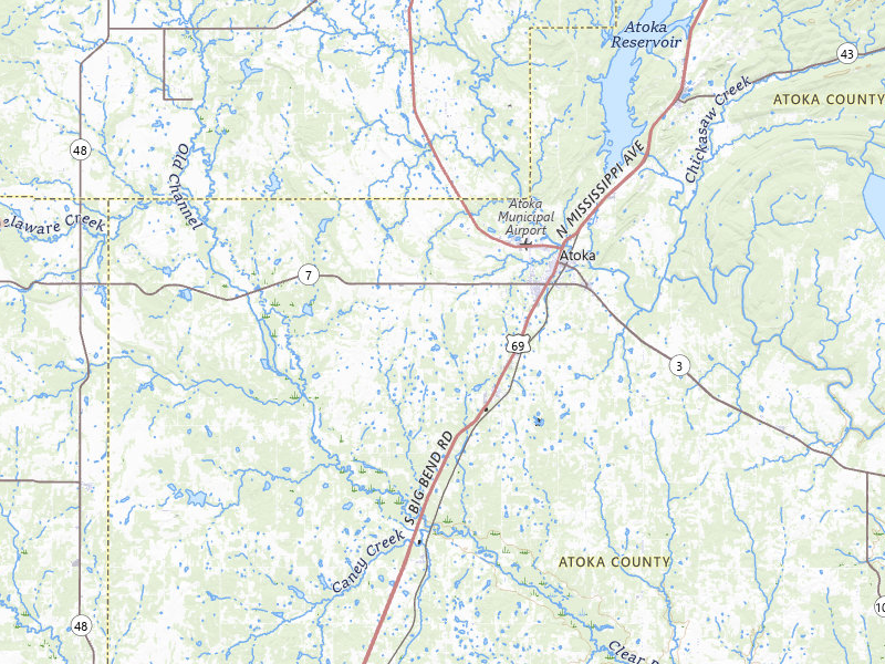 Radar-estimated hail-size map of the storm over Atoka, OK on Jul 4, 2026