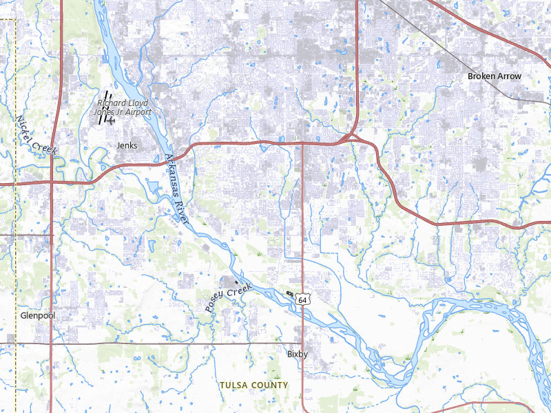 NEXRAD radar-signature map of the hail storm over Bixby, OK on Jun 26, 2026
