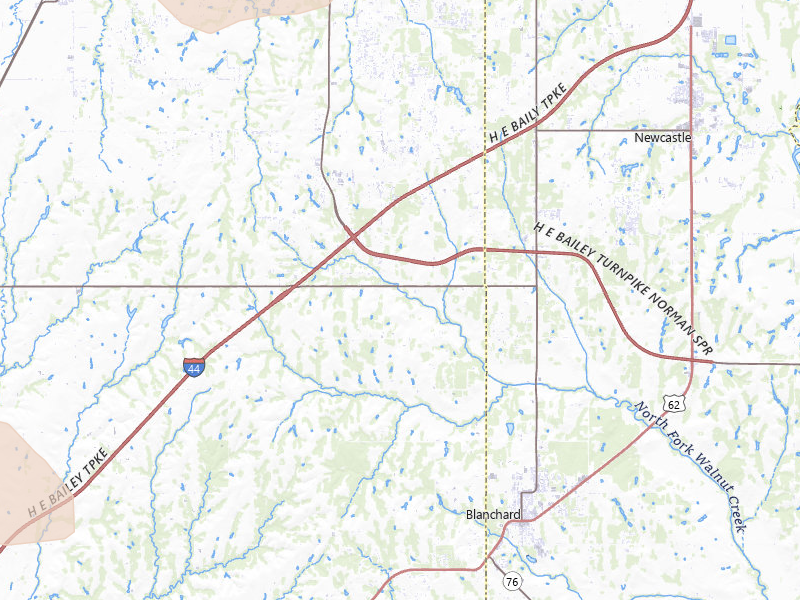 Radar-estimated hail-size map of the storm over Blanchard, OK on May 9, 2026