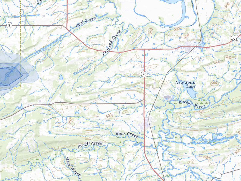NEXRAD radar-signature map of the hail storm over Bokoshe, OK on Apr 28, 2026