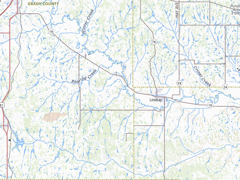 Radar-estimated hail-size map of the storm over Bradley, OK on Apr 3, 2026