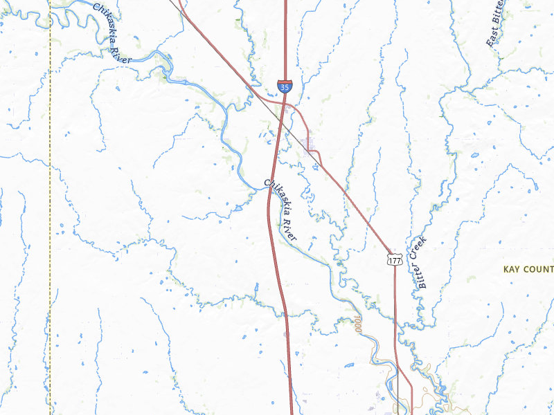Radar-estimated hail-size map of the storm over Braman, OK on Jul 11, 2026