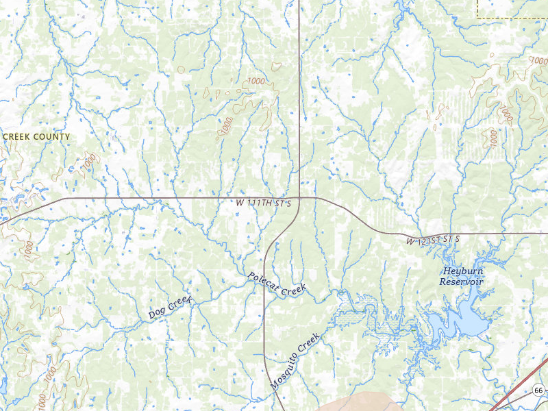 Radar-estimated hail-size map of the storm over Bristow, OK on Mar 10, 2026