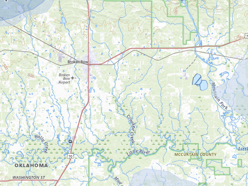 NEXRAD radar-signature map of the hail storm over Broken Bow, OK on Jun 7, 2026