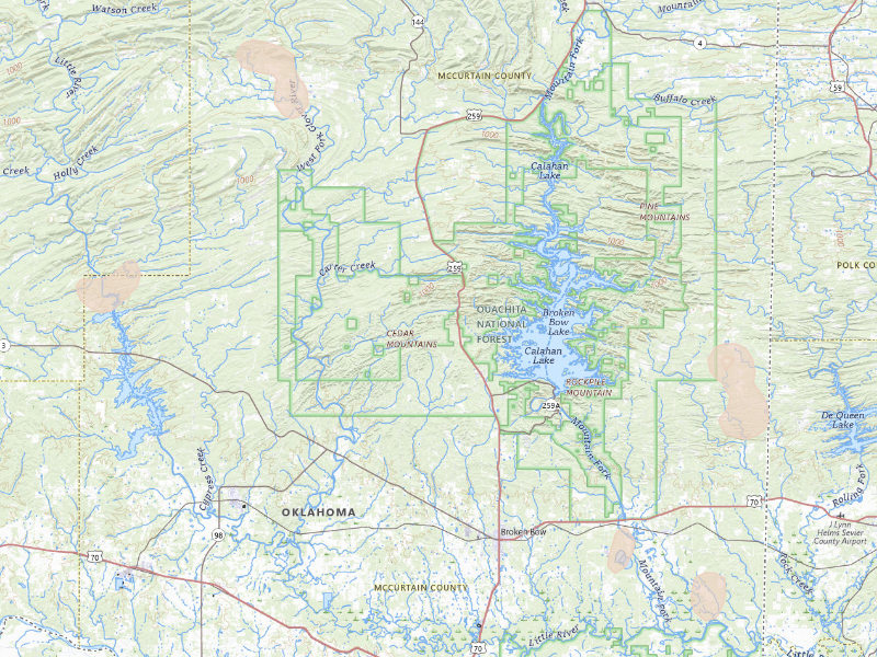 Radar-estimated hail-size map of the storm over Broken Bow, OK