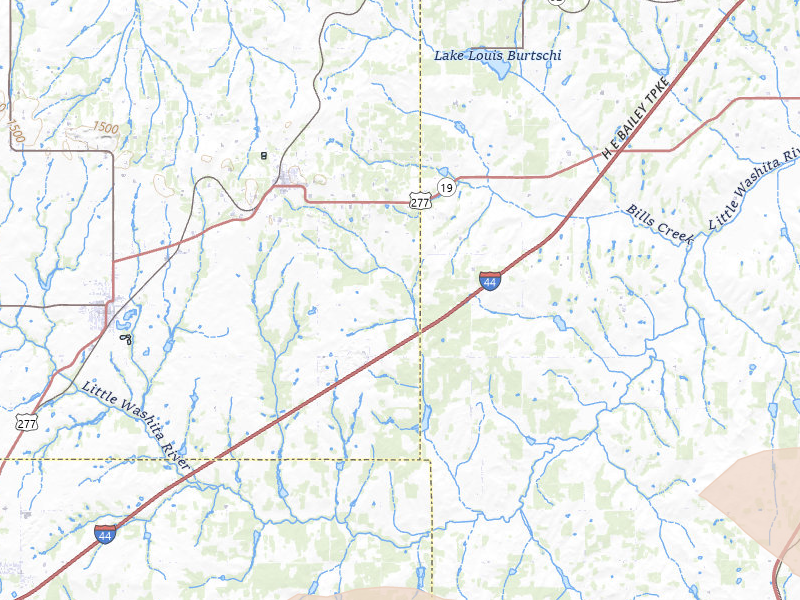 Radar-estimated hail-size map of the storm over Cement, OK on Jul 5, 2026