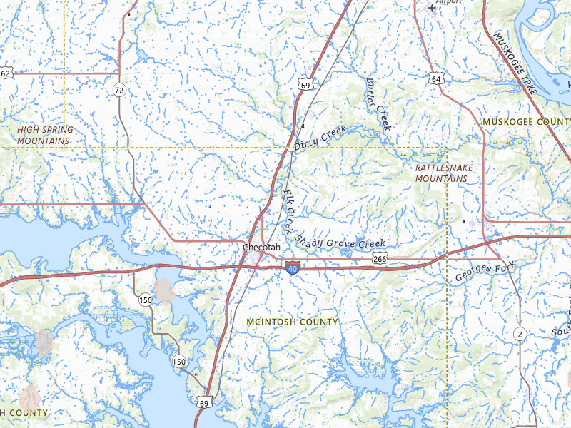 Radar-estimated hail-size map of the storm over Checotah, OK on May 19, 2026
